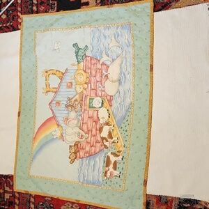 NEW,Handmade Noah's Ark baby quilted  blanket.